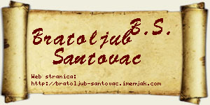 Bratoljub Santovac vizit kartica